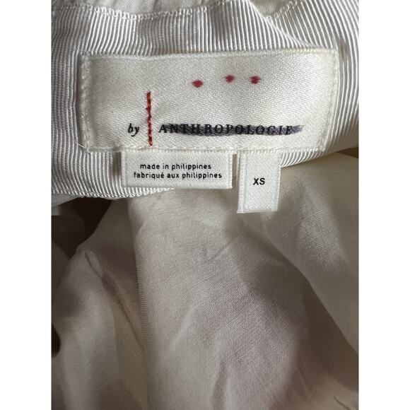 Anthropologie Front Cutout Maxi Dress Size XSmall White Red Sleeveless - Picture 11 of 12